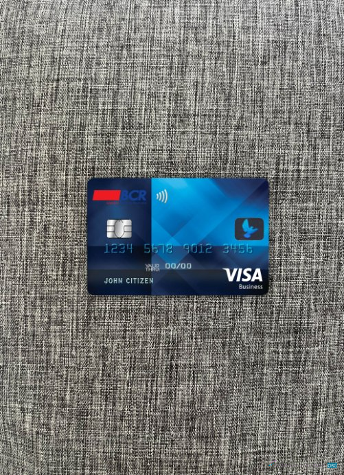 Download Costa Rica The Bank of Costa Rica (BCR) visa business card photolook front Photoshop template